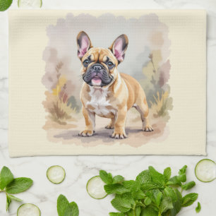 Franse Bulldog Tan Vaalbruin Kleurige Cute Franse Theedoek