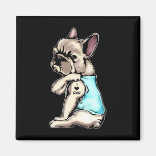 Franse Bulldog Tattoos waar ik van hou, pap die gi Magneet