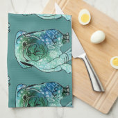 Franse Bulldog Tea Towel Theedoek (Quarter Fold)