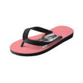 Franse Bulldog Teenslippers in Roze voor kinderen (Schuin)