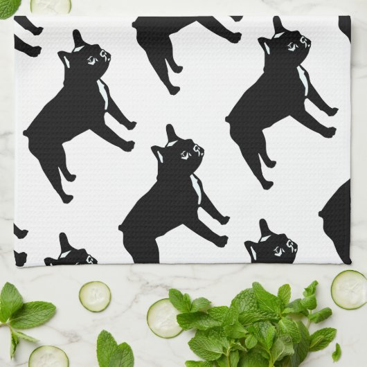 Franse Bulldog Theedoek (Gevouwen)