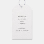 Franse Bulldog Thema Feest - Baby Shower Roze Cadeaulabel (Achterkant)