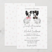 Franse Bulldog thema poot hart hond bruiloft Kaart (Voorkant / Achterkant)