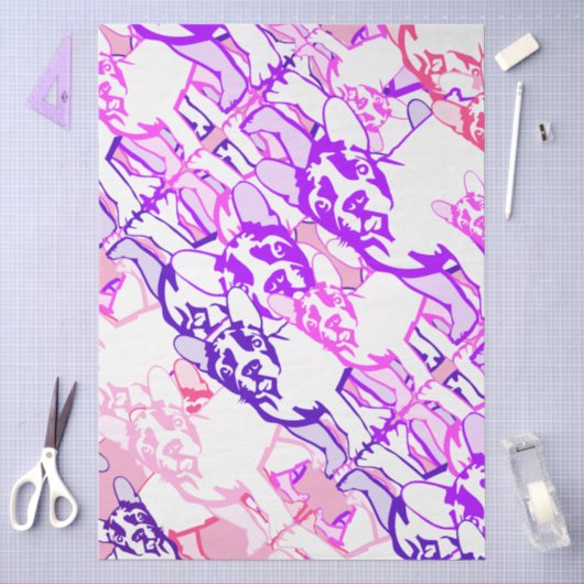 Franse Bulldog Tissuepapier (Craft)