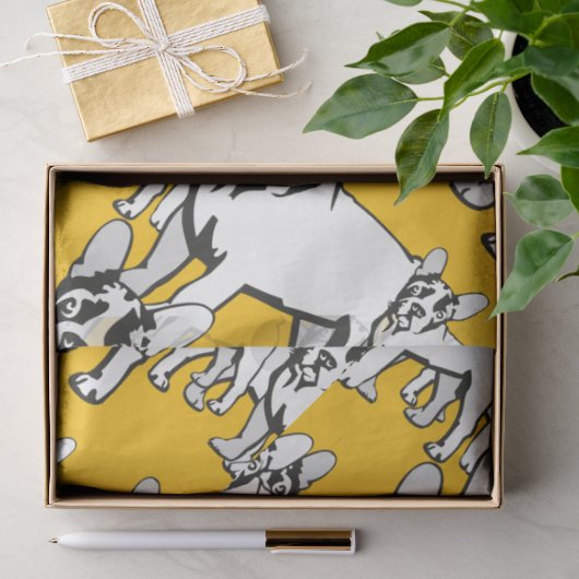Franse Bulldog  Tissuepapier (Geschenk)