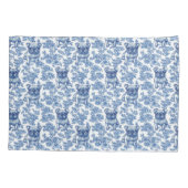 Franse Bulldog Toile Blauw Kussensloop (Achterkant)