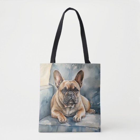 Franse Bulldog Tote Bag (Voorkant)