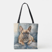 Franse Bulldog Tote Bag (Achterkant)