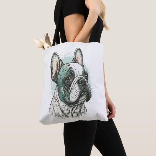 Franse bulldog tote bag (Dichtbij)