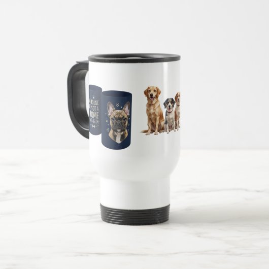 Franse Bulldog Travel Mug – Reisbeker (Voorkant links)