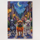 Franse Bulldog Trick-or-Treating Halloween kostuum Legpuzzel (Verticaal)