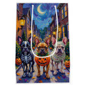Franse Bulldog Trick-or-Treating Halloween kostuum Medium Cadeauzakje (Achterkant)