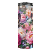 Franse Bulldog Trio: Bloemen, Vlindercharme Thermosbeker (Achterkant)