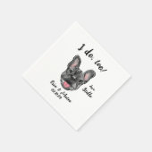 Franse Bulldog Trouw Cocktail Servet (Hoek)