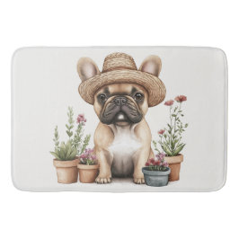 Franse Bulldog Tuinieren Bloempotten Badmat