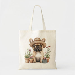 Franse Bulldog Tuinieren Bloempotten Tote Bag