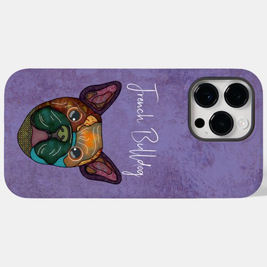 Franse Bulldog Ugly Face Hoesje-Mate iPhone Case (Achterkant (horizontaal))