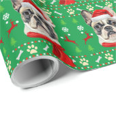 Franse Bulldog Ugly Kerstmis Cadeaupapier (Rol Hoek)