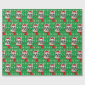 Franse Bulldog Ugly Kerstmis Cadeaupapier (Vlak)