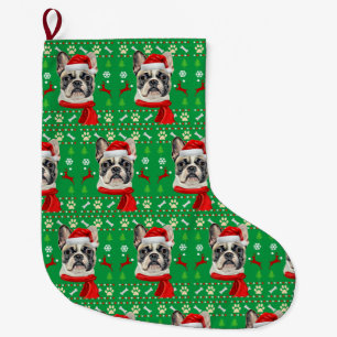 Franse Bulldog Ugly Kerstmis Grote Kerstsok
