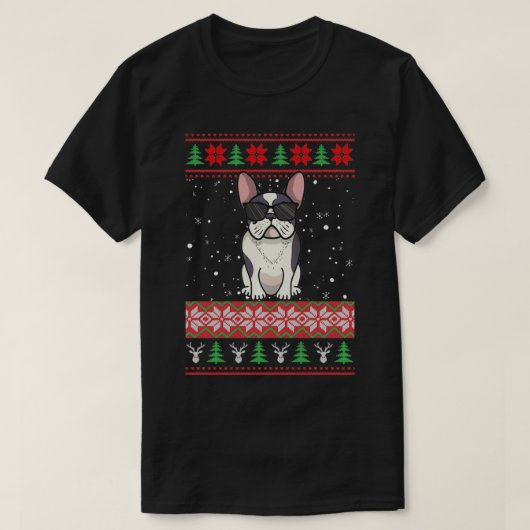 Franse Bulldog Ugly kerstSweater Pullover (Design voorkant)
