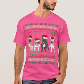 Franse Bulldog Ugly kerstSweater T-shirt