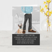 Franse Bulldog uit de Dog Vaderdag Kaart (Gele Bloem)