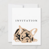 Franse Bulldog Uitnodiging (Voorkant)