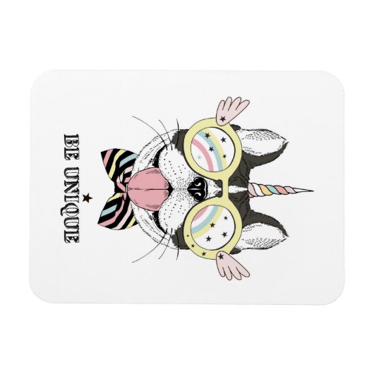 Franse Bulldog Unicorn Magneet (Horizontaal)