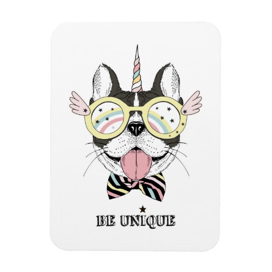 Franse Bulldog Unicorn Magneet (Verticaal)