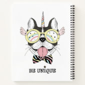 Franse Bulldog Unicorn Notitieboek (Achterkant)