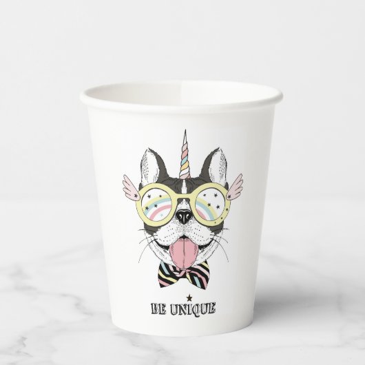 Franse Bulldog Unicorn Papieren Bekers (Links)
