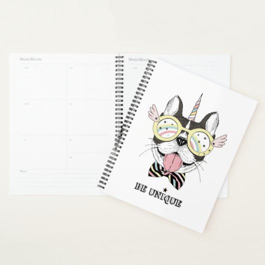 Franse Bulldog Unicorn Planner (Display)