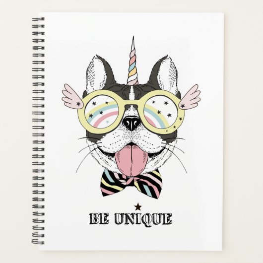 Franse Bulldog Unicorn Planner (Voorkant)