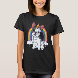 Franse Bulldog Unicorn Shirt Girls Space Galaxy vo