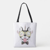 Franse Bulldog Unicorn Tote Bag (Achterkant)