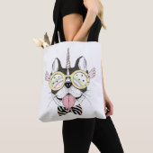 Franse Bulldog Unicorn Tote Bag (Dichtbij)