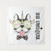 Franse Bulldog Unicorn Wandkleed (Voorkant)