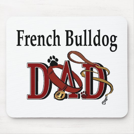 Franse Bulldog Vader Cadeaus Muismat (Voorkant)
