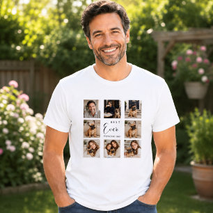 Franse Bulldog vader papa fotocollage mannen T-shirt