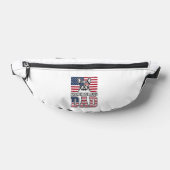 Franse Bulldog Vader Patriottisch Vintage Heuptasje (Liggend)