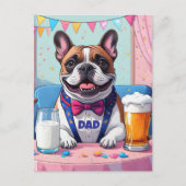 Franse Bulldog Vader Vaderdag Briefkaart (Voorkant)