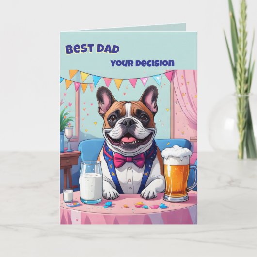 Franse Bulldog Vader Vaderdag Kaart (Voorkant)