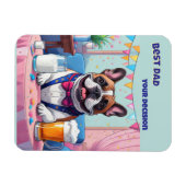 Franse Bulldog Vader Vaderdag Magneet (Horizontaal)