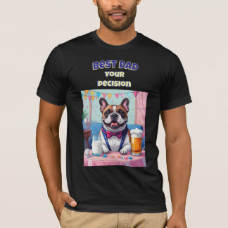 Franse Bulldog Vader Vaderdag T-shirt