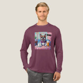 Franse Bulldog Vader Vaderdag Tri-Blend Shirt (Voorkant)