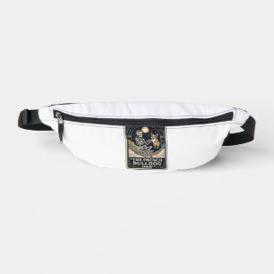 Franse Bulldog Vader Vintage Skelet Tarot T-shirt_ Heuptasje