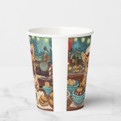 Franse Bulldog Vakantie Bakken: Feestelijke Kerstm Papieren Bekers (Links)