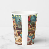 Franse Bulldog Vakantie Bakken: Feestelijke Kerstm Papieren Bekers (Rechts)