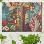 Franse Bulldog Vakantie Bakken: Feestelijke Kerstm Theedoek (Gevouwen)